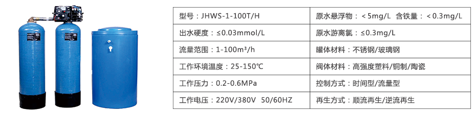 高温、高硬度软化水江南jiangnan(中国)参数表